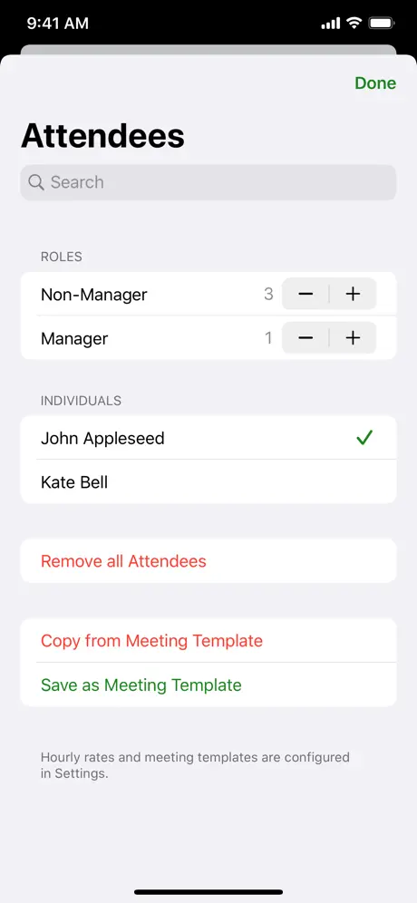 Meeting Cost Timers
