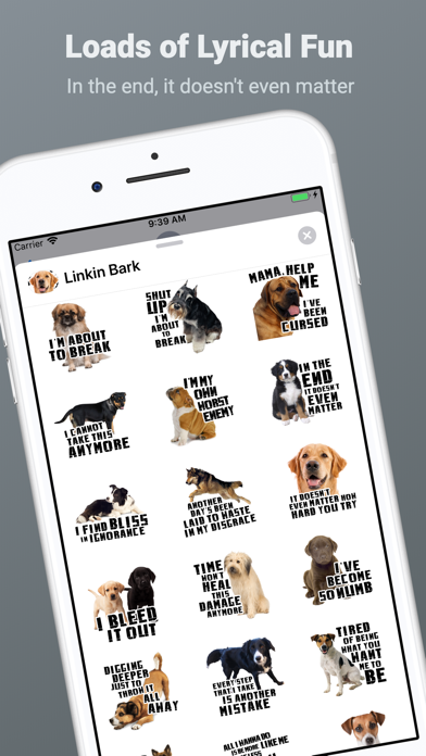 Linkin Bark - Dog Stickers iPhone screenshot 3 - Stickers app