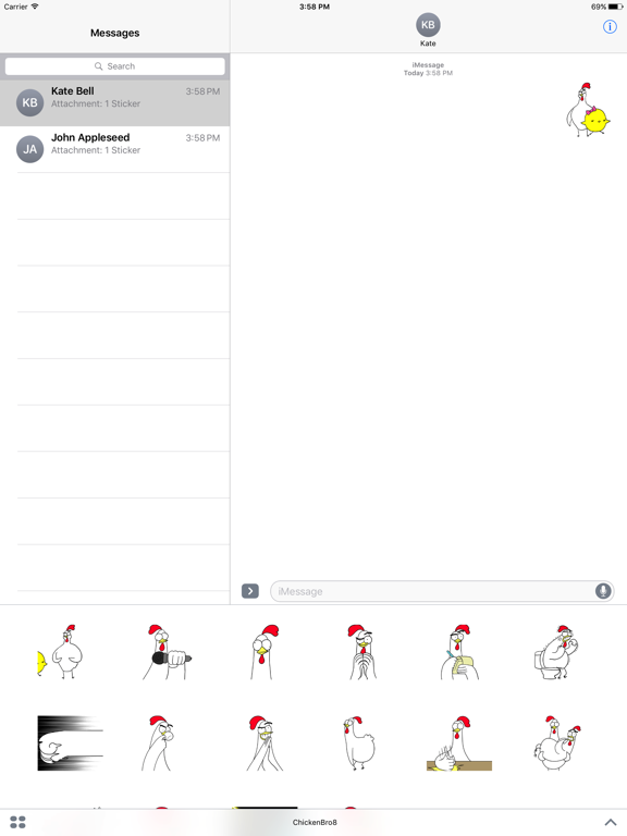 Screenshot #4 pour Chicken Bro 8 Sticker Pack