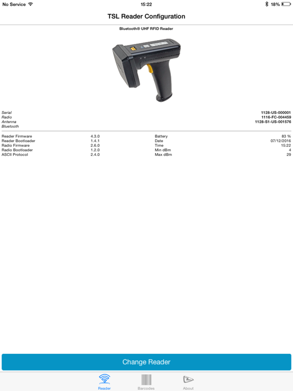 Screenshot #4 pour TSL Reader Configuration
