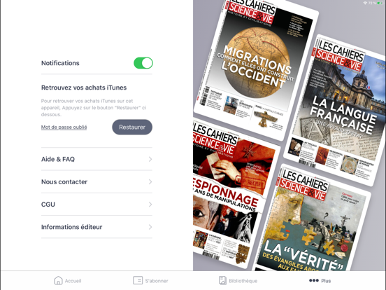 Les Cahiers de Science&Vie iPad screenshot