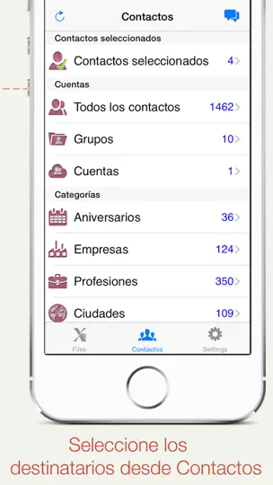 Captura de pantalla de SA Group Text Lite en iPhone 4