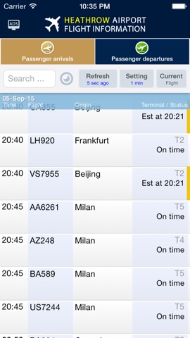 Heathrow Flight Info. Liteのおすすめ画像1