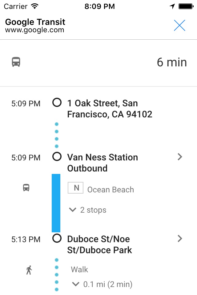 xtBus transit browser screenshot 2