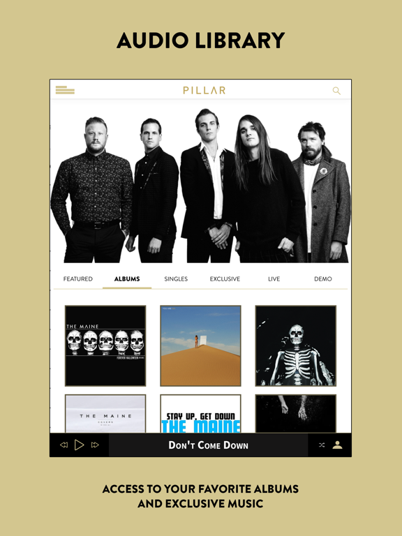 Pillar: Music Community iPad screenshot 1 - Music app
