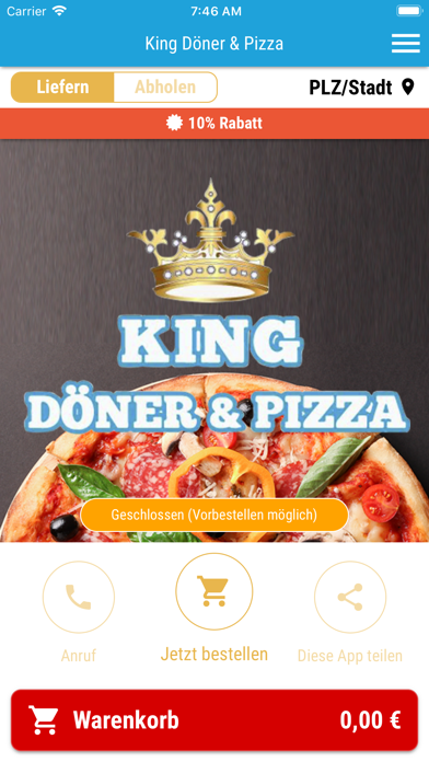 Screenshot #1 pour King Döner & Pizza