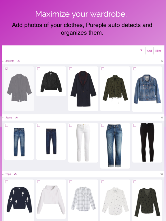 Screenshot #4 pour Pureple Outfit Planner