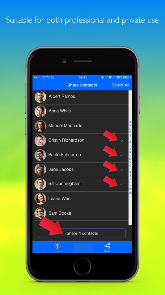 #3. Easy Share Contacts - backup (iOS) By: Giacomo Guglielmi