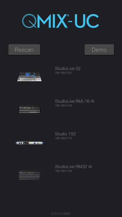 PreSonus QMix®-UC Screenshot