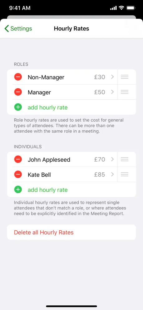 Meeting Cost Timers