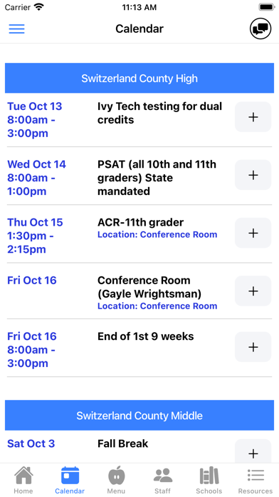 Switzerland County School Corp Screenshot