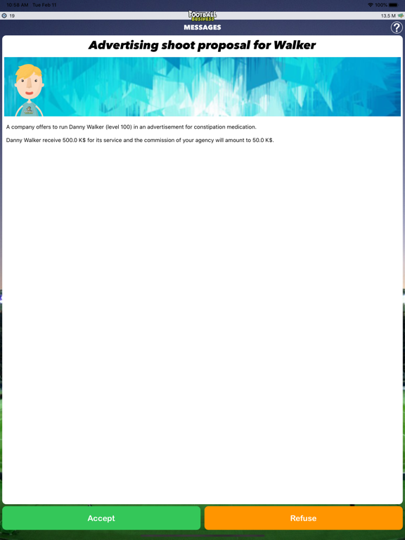 Soccer Business iPad screenshot 5 - Games app