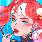 花花数字填色: 女生公主涂色绘本