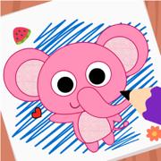 Purple Pink Coloring Book-Kids