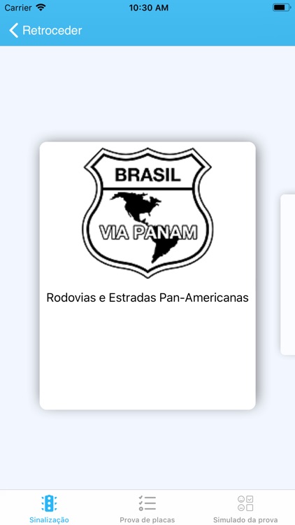 Simulado  Placas de Trânsito