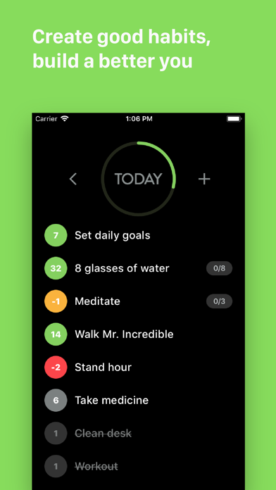 Habit List Screenshot