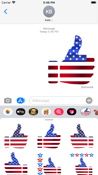 Thumbs Up American Stickers Screenshot 1 - AppWisp.com Thumbs Up American Stickers Screenshot 1 - AppWisp.com