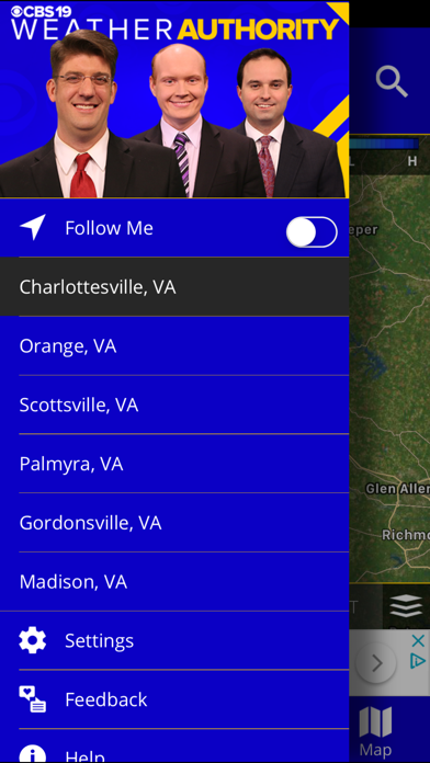 CBS19 Weather Authority Screenshot