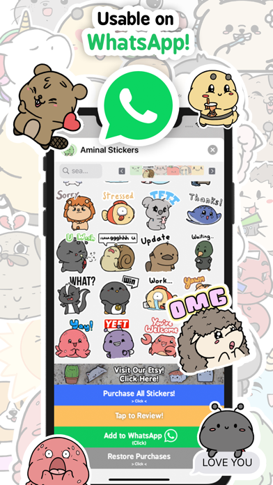 Screenshot #3 pour Aminal Stickers