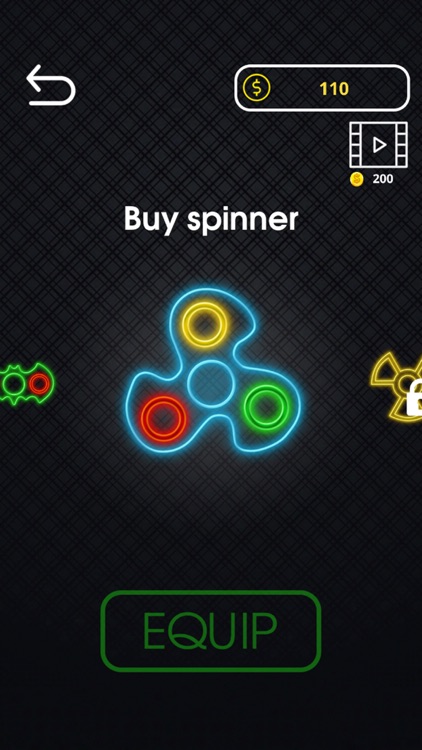 Fidget spinner neon glow