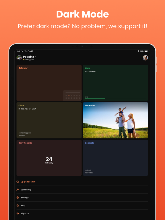 Poppinz Family Calendar App