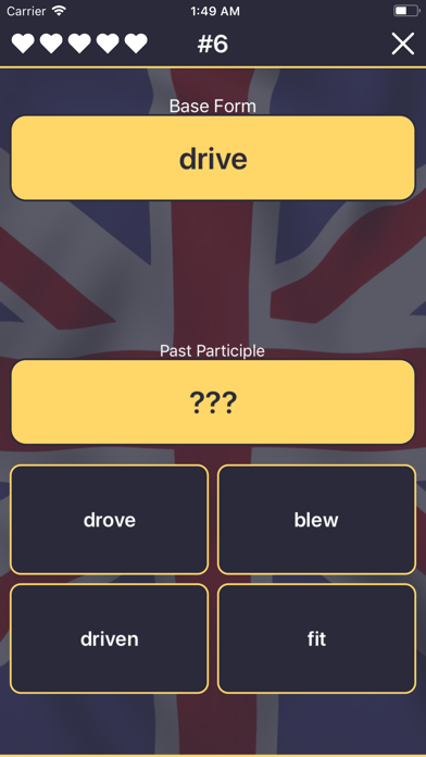 Quiz: Irregular Verbs screenshot 2