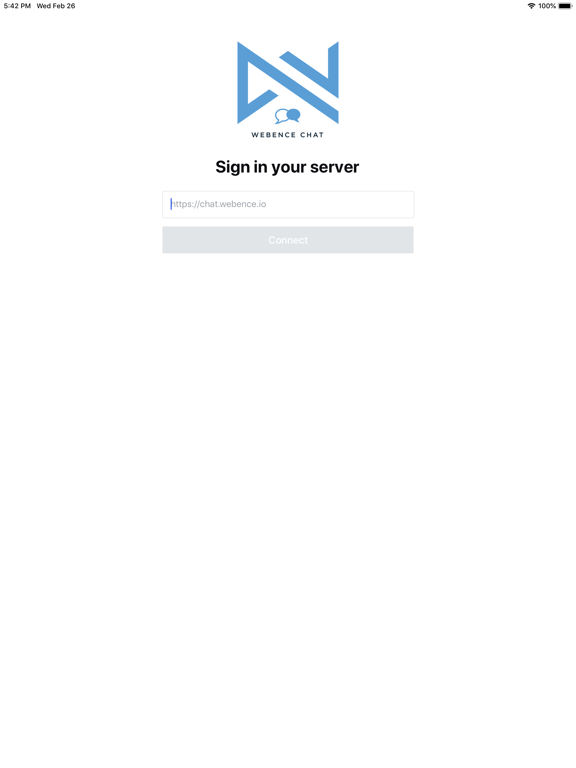 Webence Chat iPad screenshot 1 - Business app