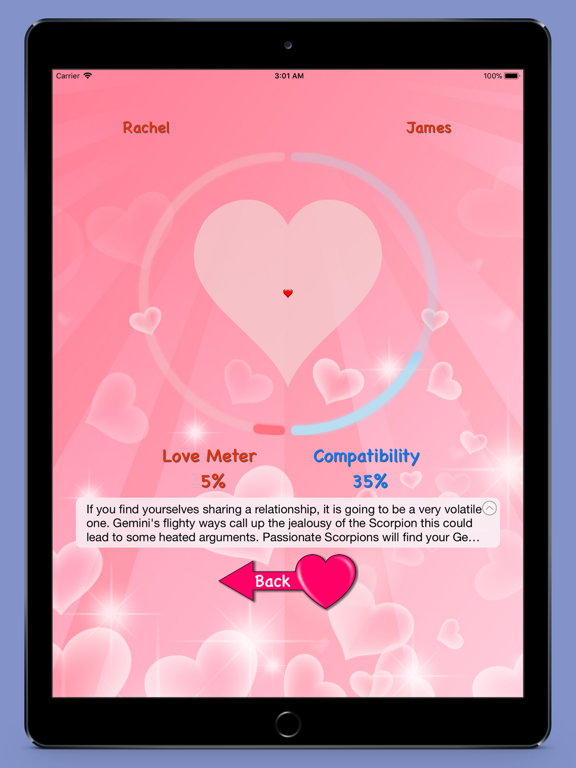 Love & Compatibility Meter iPad screenshot 4 - Entertainment app
