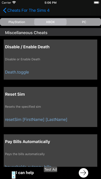Cheats for Sims 4 - Hacks Screenshot