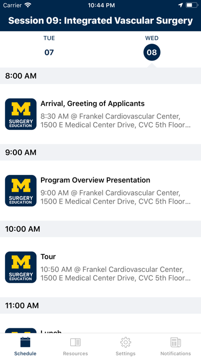 U-M Surgery Education Screenshot