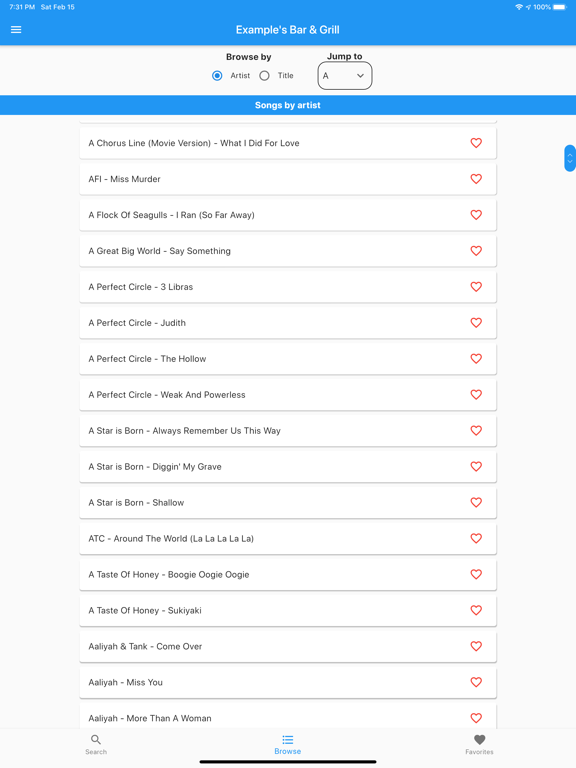 OpenKJ Songbook iPad screenshot 3 - Entertainment app
