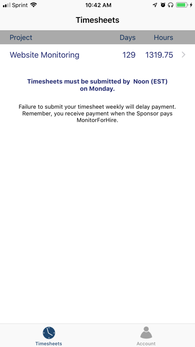Monitorforhire Mobile iPhone screenshot 2 - Business app