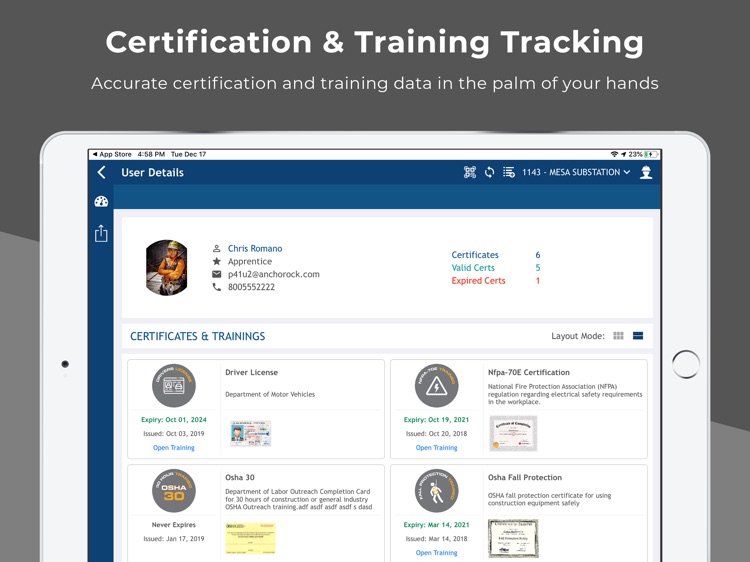 AnchoRock Safety Software