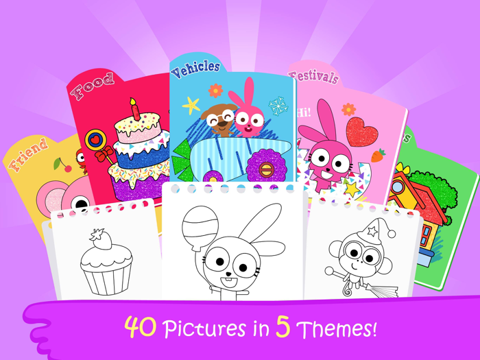 Purple Pink Coloring Book-Kids