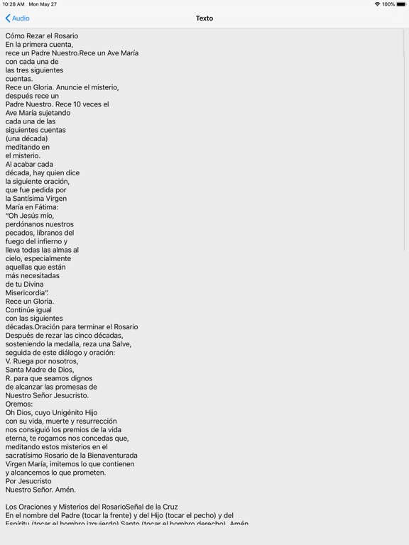 Rosário Santo Español iPad screenshot 4 - Lifestyle app