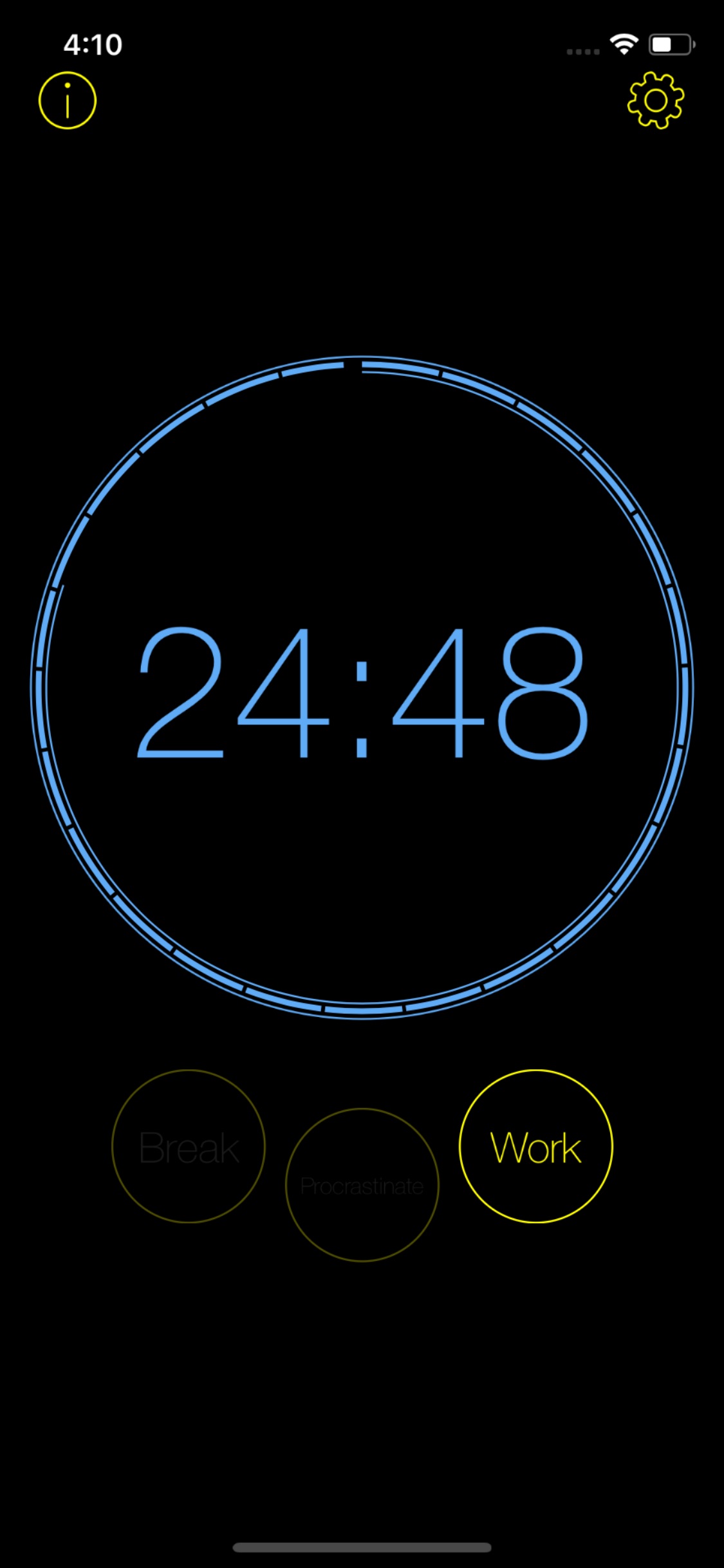 Screenshot do app Timer Machine