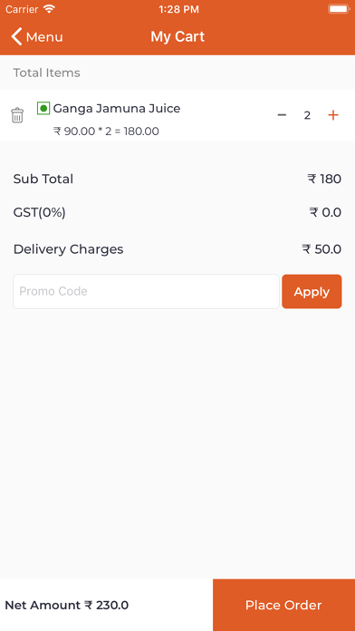 Zesty Treat Food Delivery screenshot