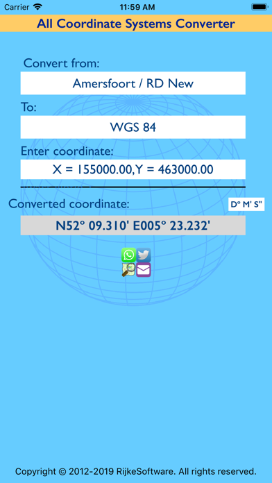 Coordinate Systems Converter Screenshot