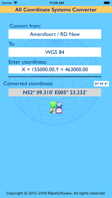 Screenshot #1 pour Coordinate Systems Converter