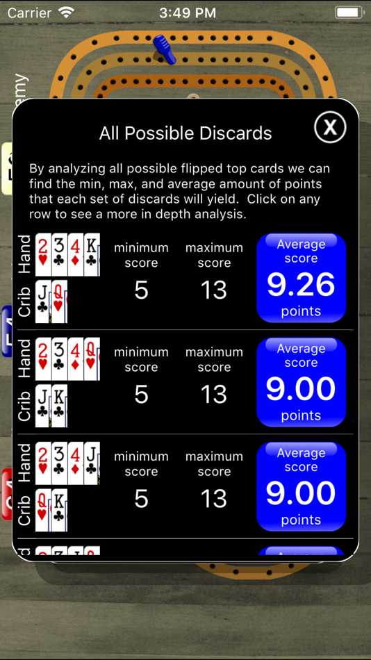 #6. Cribbage Pegboard (iOS) 由: Games By Post LLC