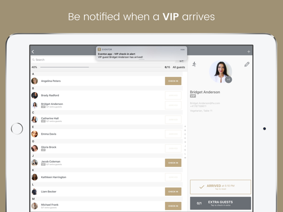 Eventor.app | Guest List iPad screenshot 4 - Business app