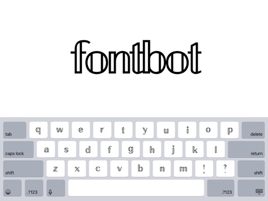 iPad Image of Fontbot: Custom fonts keyboard