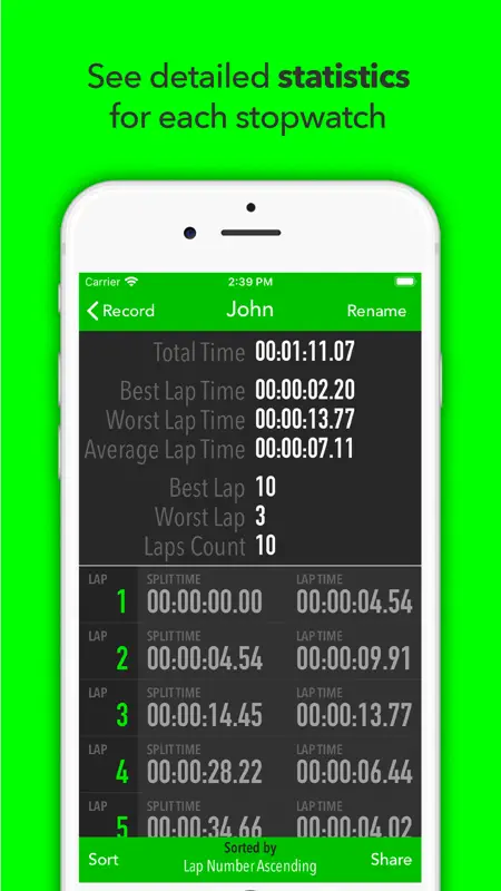 Best Multi Stopwatch Pro screenshot 7 of 7