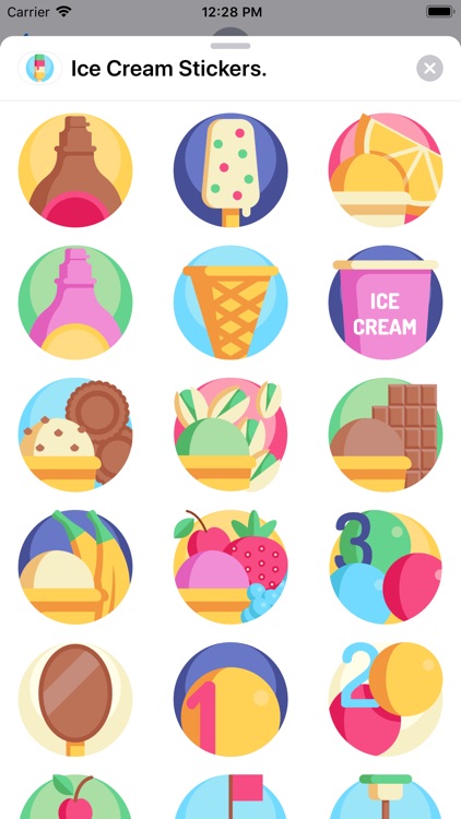 Ice Cream Stickers.
