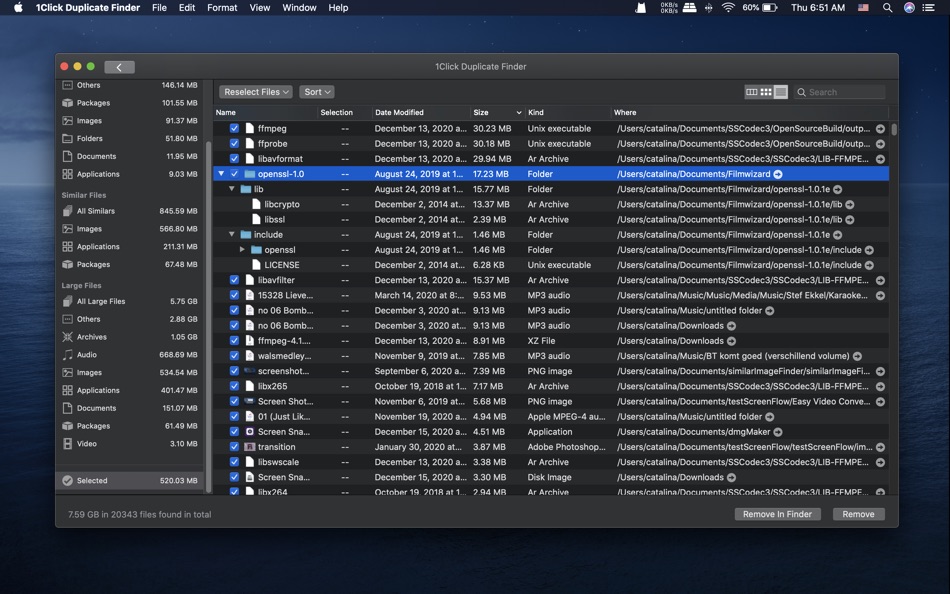 #6. 1Click Duplicate Finder (macOS) Podle: SEASOFT LTD.