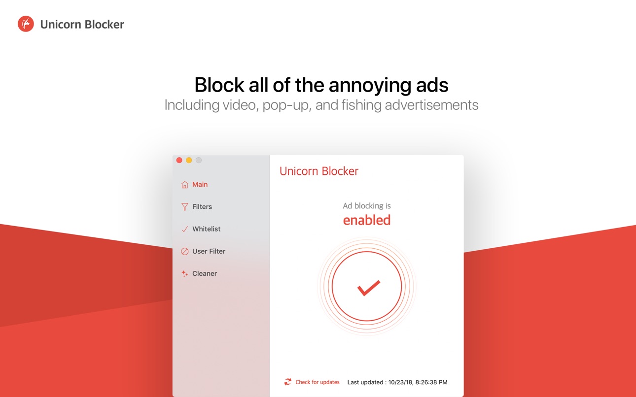 Screenshot 1 of Unicorn: Ad Blocker