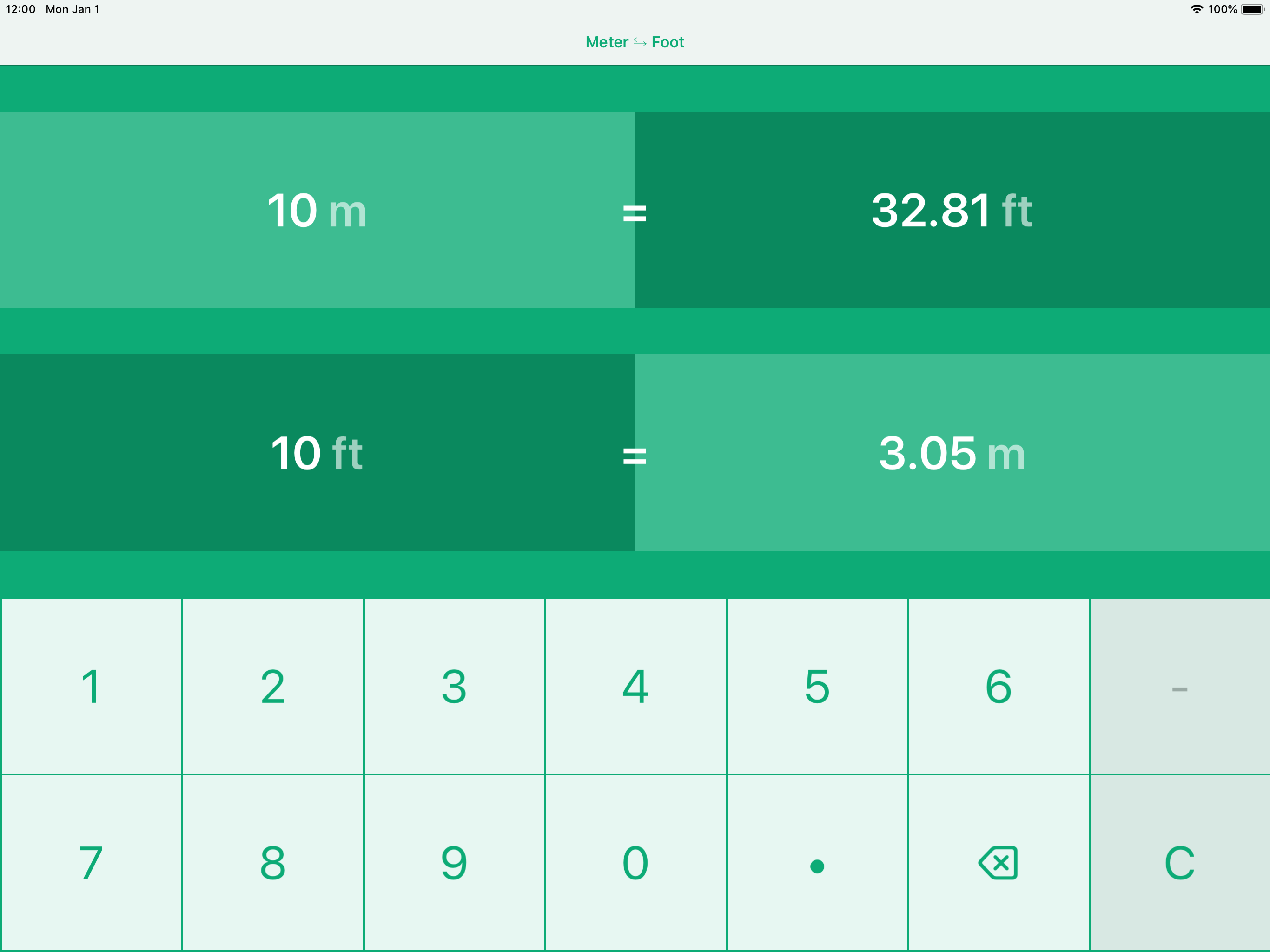 Metres to Feet | m to ft