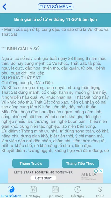 Tử vi - Lịch Âm