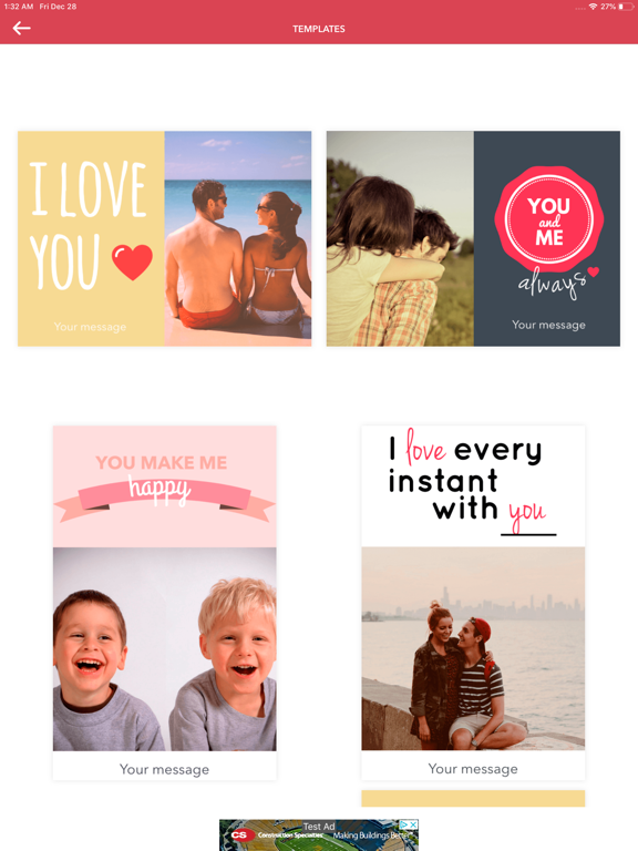 Send Me Card iPad screenshot 3 - Entertainment app