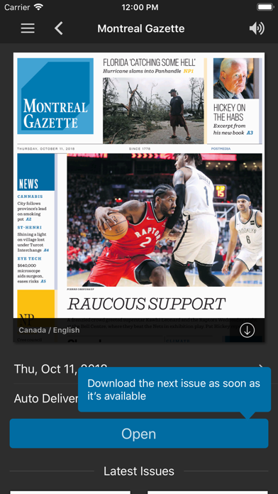 Montreal Gazette ePaper Screenshot